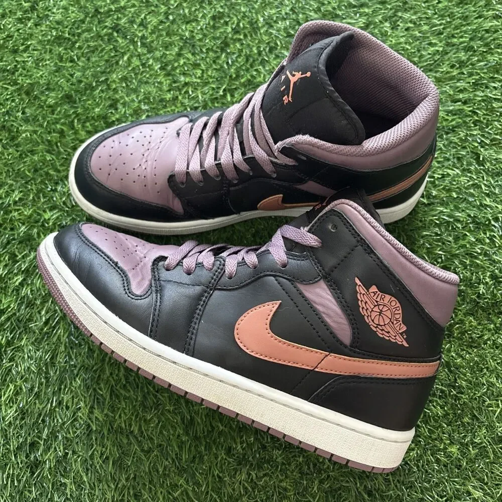 Nike Air Jordan 1 Mid SE ‘Black Sky J Mauve’ Sneaker FB9911-008 Men’s Size 8.5
